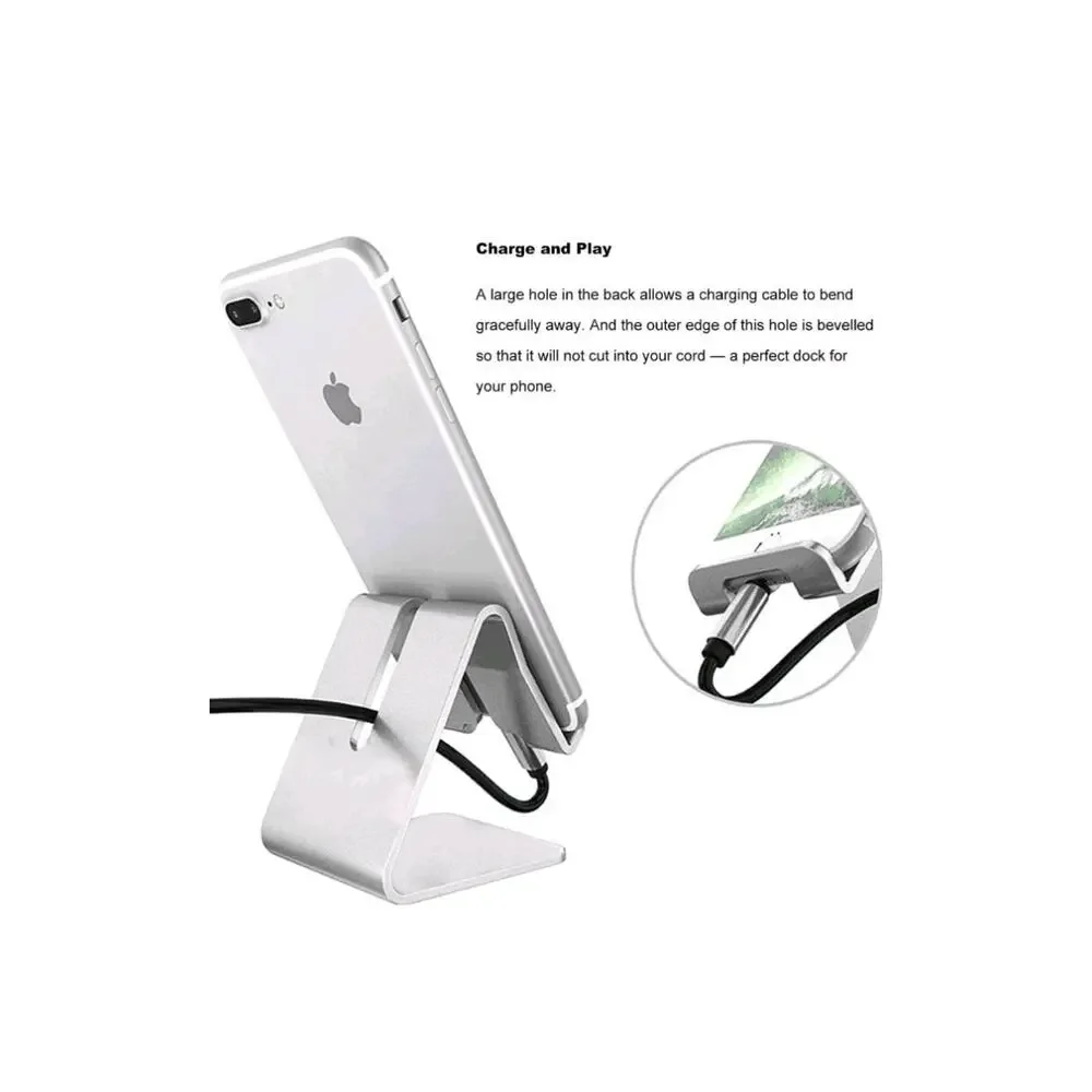 2 Pc Universal Mobile Mate Cell Phone Tablet Stand Desk Holder Cradle Dock Metal